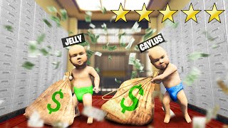 Robbing a BANK As Babies In GTA 5 RP! (With Caylus)