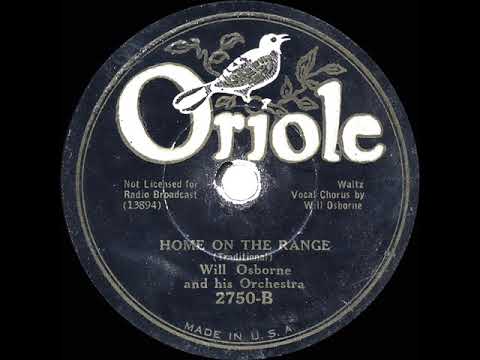 1933 Will Osborne - Home On The Range (Will Osborne, vocal)