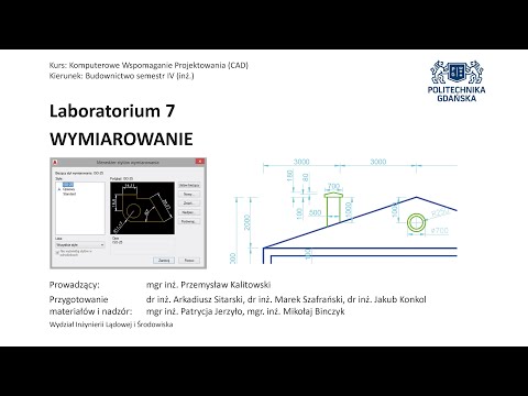 AutoCAD 2020 - Laboratorium 7 - Wymiarowanie