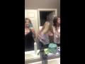 Blonde Girl Burns Hand With Curling Iron
