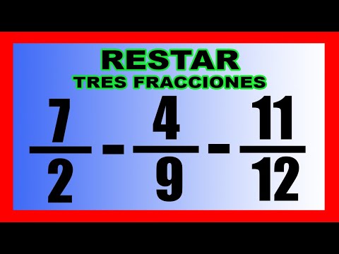 ✅👉Resta de TRES Fracciones  ✅ Como Restar TRES Fracciones