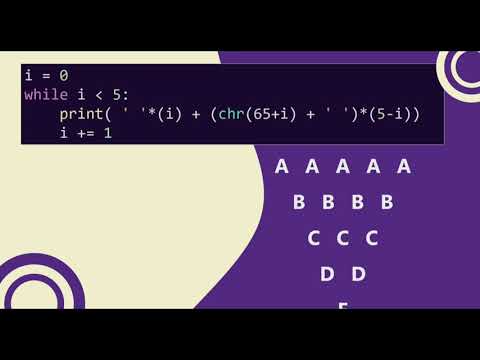 80 Alphabet Triangle Pattern Without Any Pre Defined Method Using While Loop In Python