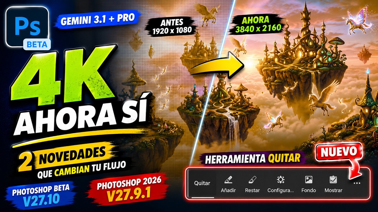🚀 Photoshop ya genera imágenes en 4K 😱 ¡Y hay MÁS novedades!