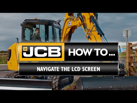 How to use in-cab screen controls on a JCB 4-6 tonne mini excavator