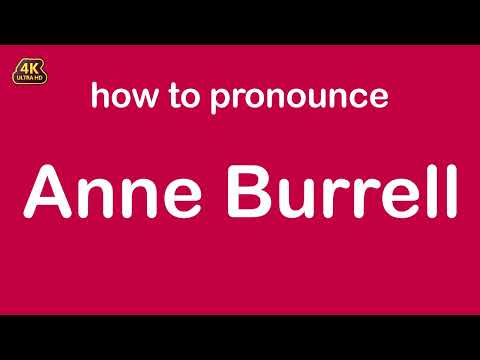 how to pronounce Anne Burrell