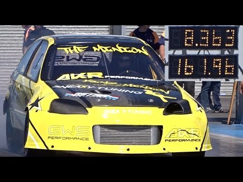 Quickest FWD Car in Europe - The Minion Drag Civic - 8.36 @ 162mph