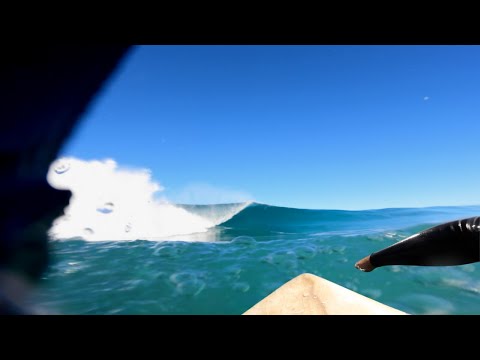 Three Wave Set On The Head | POV Surfing Heavy Slab