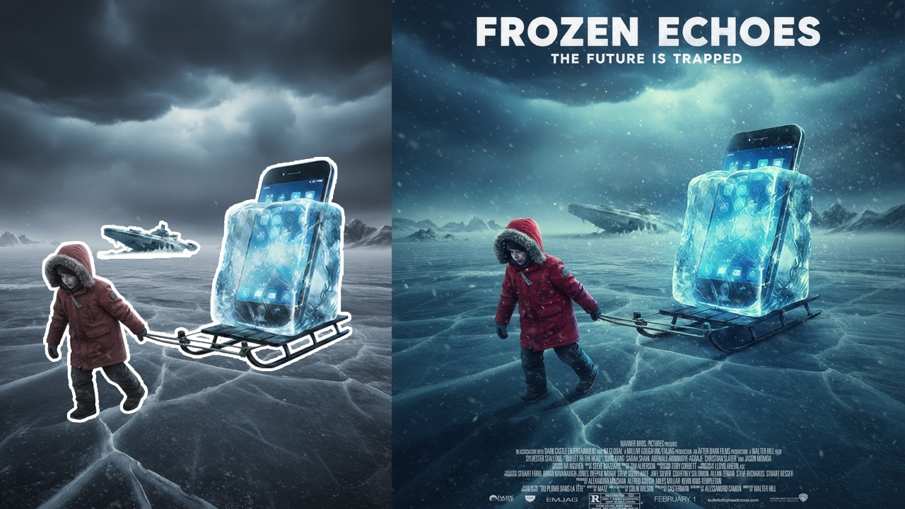 Cinematic Frozen Fantasy Poster Editing in Photoshop  Epic Movie Style Composition (AI Stock Images)