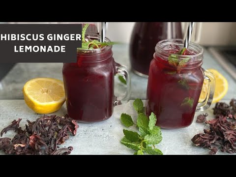A Delicious Hibiscus Ginger Lemonade//Masof’s Kitchen//Summer Refreshing Drink
