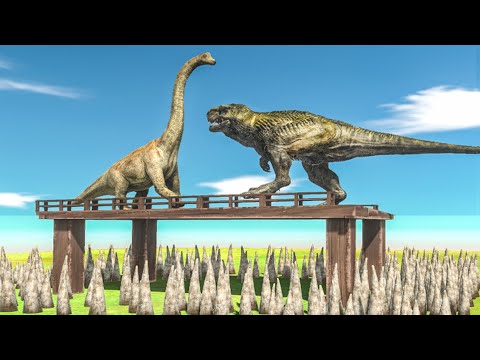 Each Unit Is Against Itself Who Can Not Fall In GIANT SPIKES Animal Revolt Battle Simulator