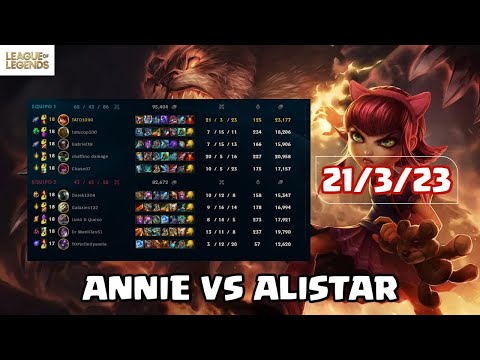 😎😎 TODOS SE QUIEREN IR AFK | Annie supergaláctica Vs Alistar | League of Legends | Ranked 13.3