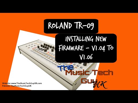 Installing new firmware on the Roland TR-09 - V1.04 to v1.06
