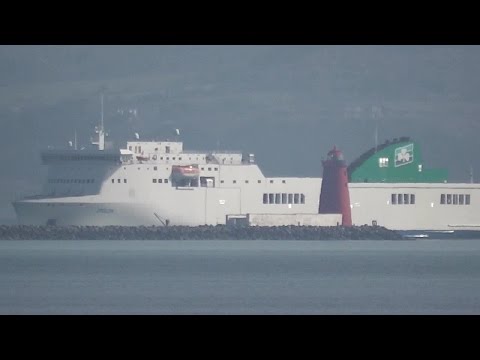 MS Epsilon arriving at Dublin Port, Ireland