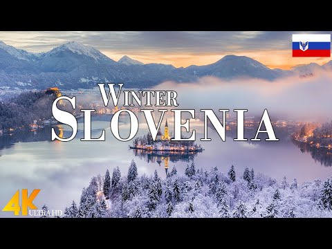 Winter Slovenia 4K Ultra HD • Stunning Footage Slovenia , Scenic Relaxation Film with Calming Music