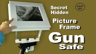 How to make a Picture Frame Secret Hidden Gun Safe, easy DIY