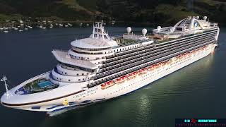 Crown Princess arriving into Port, Chalmers, Dunedin, 15th  January 2024