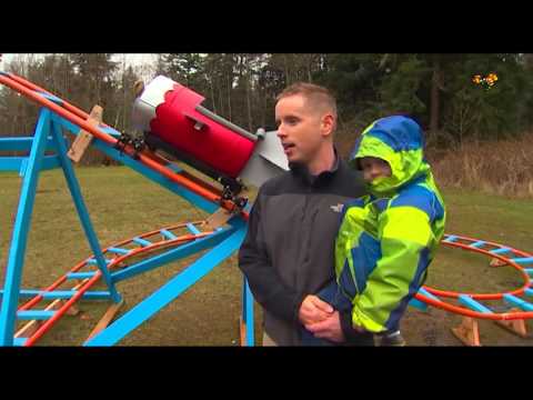 Pappans hemmagjorda berg- och dalbana en hit