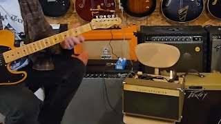 How to play &quot;The Shiek&quot; ZZ Top guitar lesson. the basics.  Audiotronics record player amp conversion