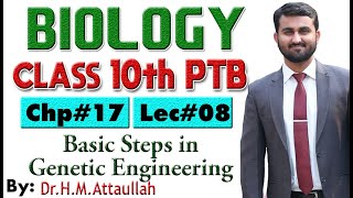 Basic steps in genetic engineering  | Chapter # 17 | Biology Class 10th | Lec.# 8