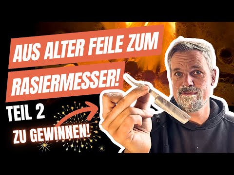 Rasiermesser schmieden aus alten Feilen – das fertige Messer entsteht! Teil 2