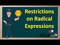 WCLN - Restrictions on Radical Expressions.