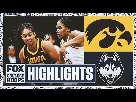No. 11 Iowa Hawkeyes vs. No. 1 UConn Huskies Highlights 🏀 FOX College Hoops