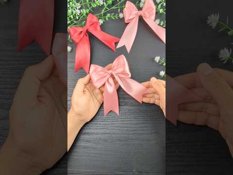 How to make bows with satin ribbon #diy #shorts