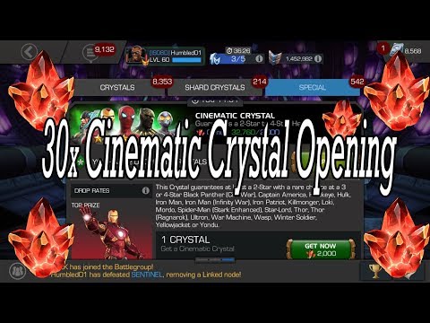 30x Cinematic Crystal Opening - Marvel Contest of Champions