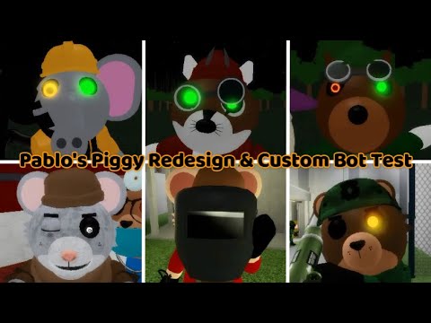 Pablo's Piggy Redesign & Custom Bot Test - All 6 New Jumpscares (Game created by: @OfficialPablo_TS2Videos)
