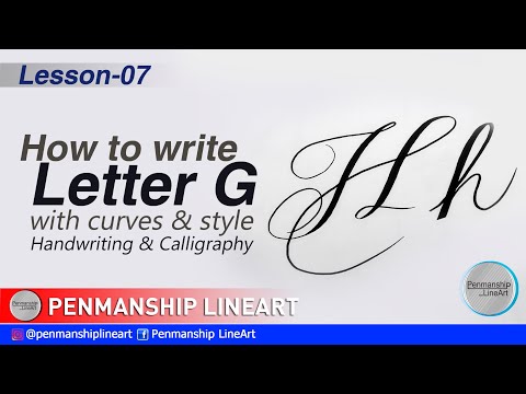 How to write letter H-Lesson 08| Practice with Curves & Style | Handwriting/Calligraphy tricks