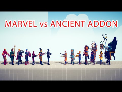 MARVEL Team vs ANCIENT ADDON Team - Totally Accurate Battle Simulator TABS