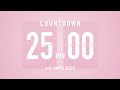 25 Minute Countdown Timer Flip Clock With Simple Beeps