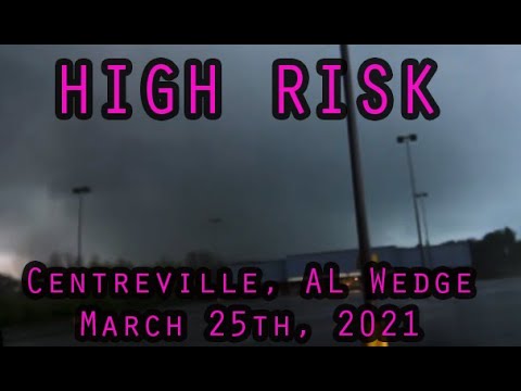 Wedge Tornado Moving into Centreville Alabama March 25th, 2021