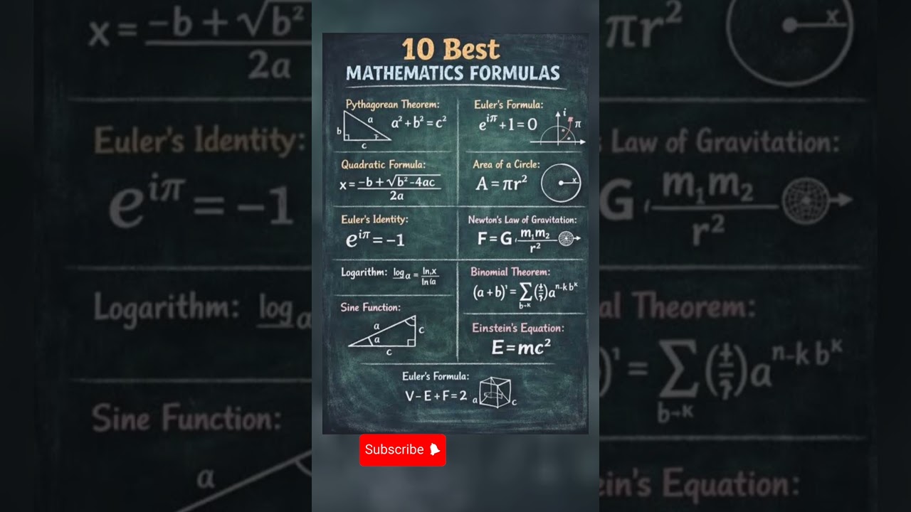 10 Essential Math Formulas You Must Know! 📐