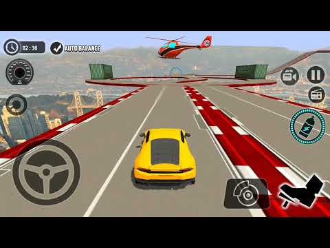 Impossible Car Tracks 3D - Yellow Lambo Car Driving Stunts - Levels 5 to 9 - Android Gameplay