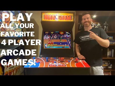 PLAY ALL YOUR FAVOURITE 4 PLAYER ARCADE GAMES! NBA JAM THEMED MAME ARCADE CABINET