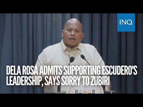 Dela Rosa admits supporting Escudero's leadership, says sorry to Zubiri