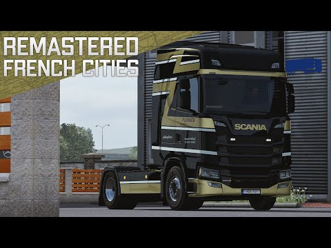 ETS2 1.37 - New Scania 500S - Remastered French Cities - Metz to Reims - Evening Drive