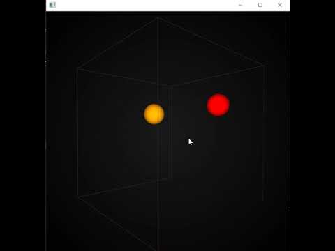 [OpenFrameworks] two particles dynamic simulation (collision)