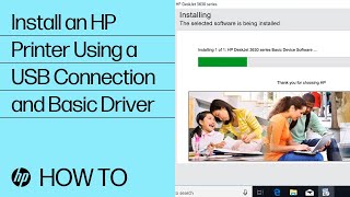 Install an HP Printer Using a USB Connection and Basic Driver | HP Printers | @HPSupport