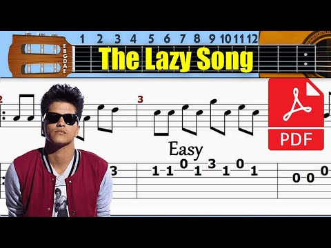 Bruno Mars - The Lazy Song Guitar Tab