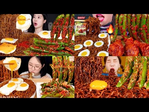 🥵 Mukbang Spicy Chill Kimchi & Black Bean Noodles | Koreanfood | MUKBANG COMPILATION 