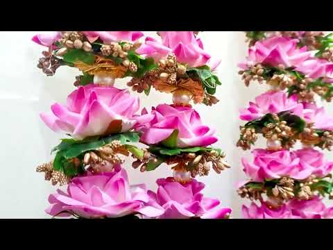 Dulha Dulhan Wedding Flower Garland - set of 2 video