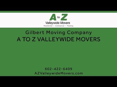 At A to Z Valley Wide Movers, we are a top rated Gilbert moving company with the experience and professionalism to help you with your local or long distance move. We have five star reviews on Google and Yelp and are a Better Business Bureau accredited moving company. Moves can be quite stressful for everyone involved, so let A to Z Vallye Wide Movers lift the burden from your shoulders. We help with both commercial and residential movers in Gilbert, and can make sure your belongings are properly cared for. 

A to Z Valley Wide Movers LLC
2316 E Rawhide St
Gilbert AZ, 85296
Office: 602-422-6409
Email: service@azvalleywidemovers.com
Website: https://www.azvalleywidemovers.com/
