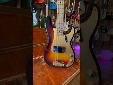 The 1958 Precision Bass, a great example of original guitars that are in a collector condition.