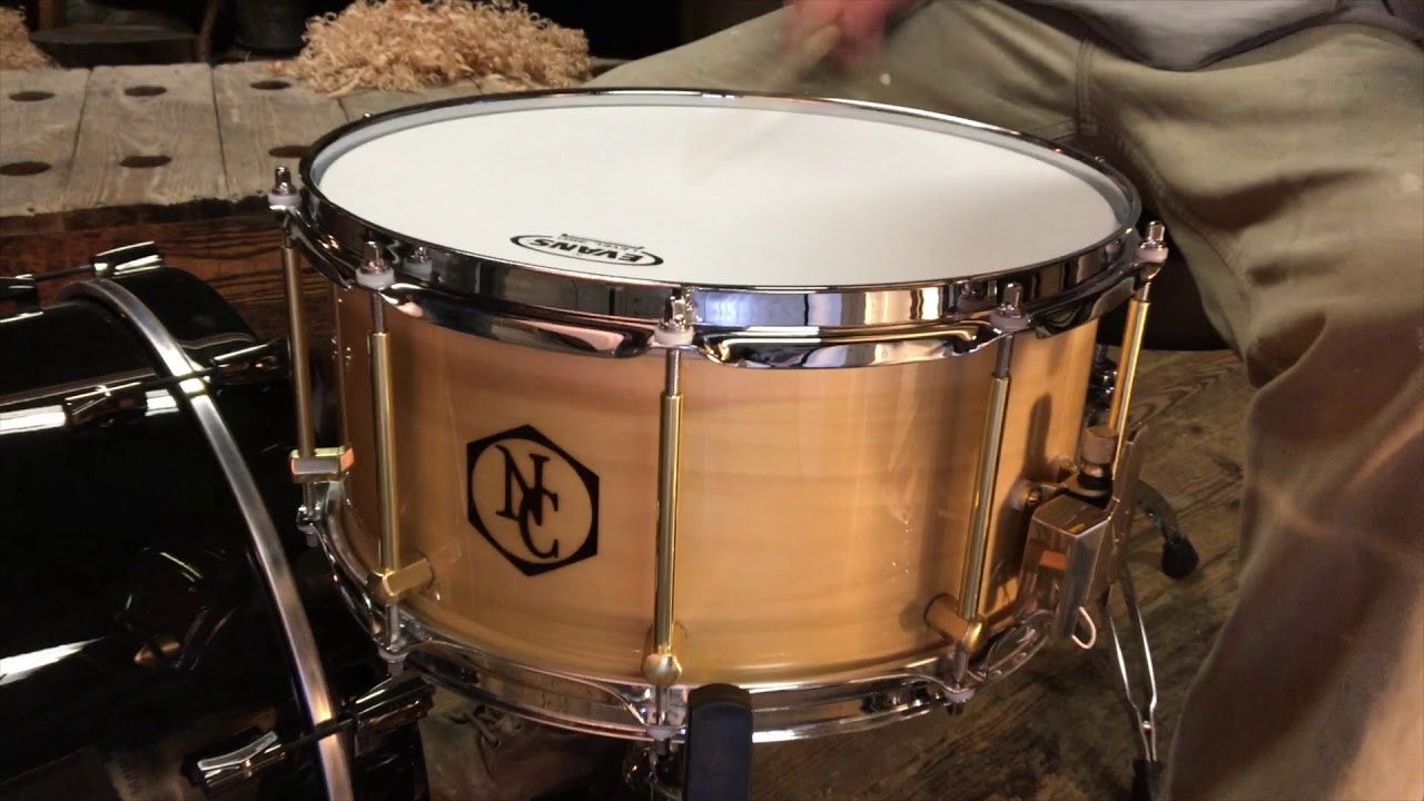 Noble and Cooley 14x7" Classic Tulip Snare - Natural Oil - Black HW / Black Hoops