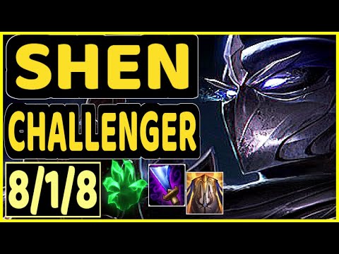MAGIFELIX (SHEN) - 8/1/8 KDA TOP CHALLENGER GAMEPLAY - EUW