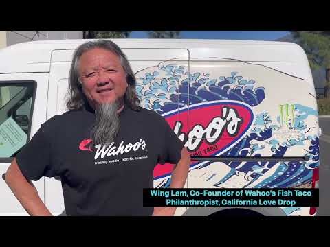 Wing Lam, cofundador do Wahoo's Fish Taco, filantropo, California Love Drop
