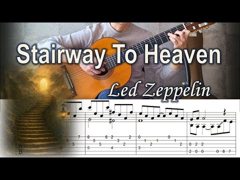Stairway To Heaven / Led Zeppelin - Fingerstyle Guitar | TAB