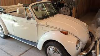 1978 Volkswagen Super Beetle Cabriolet Start Up